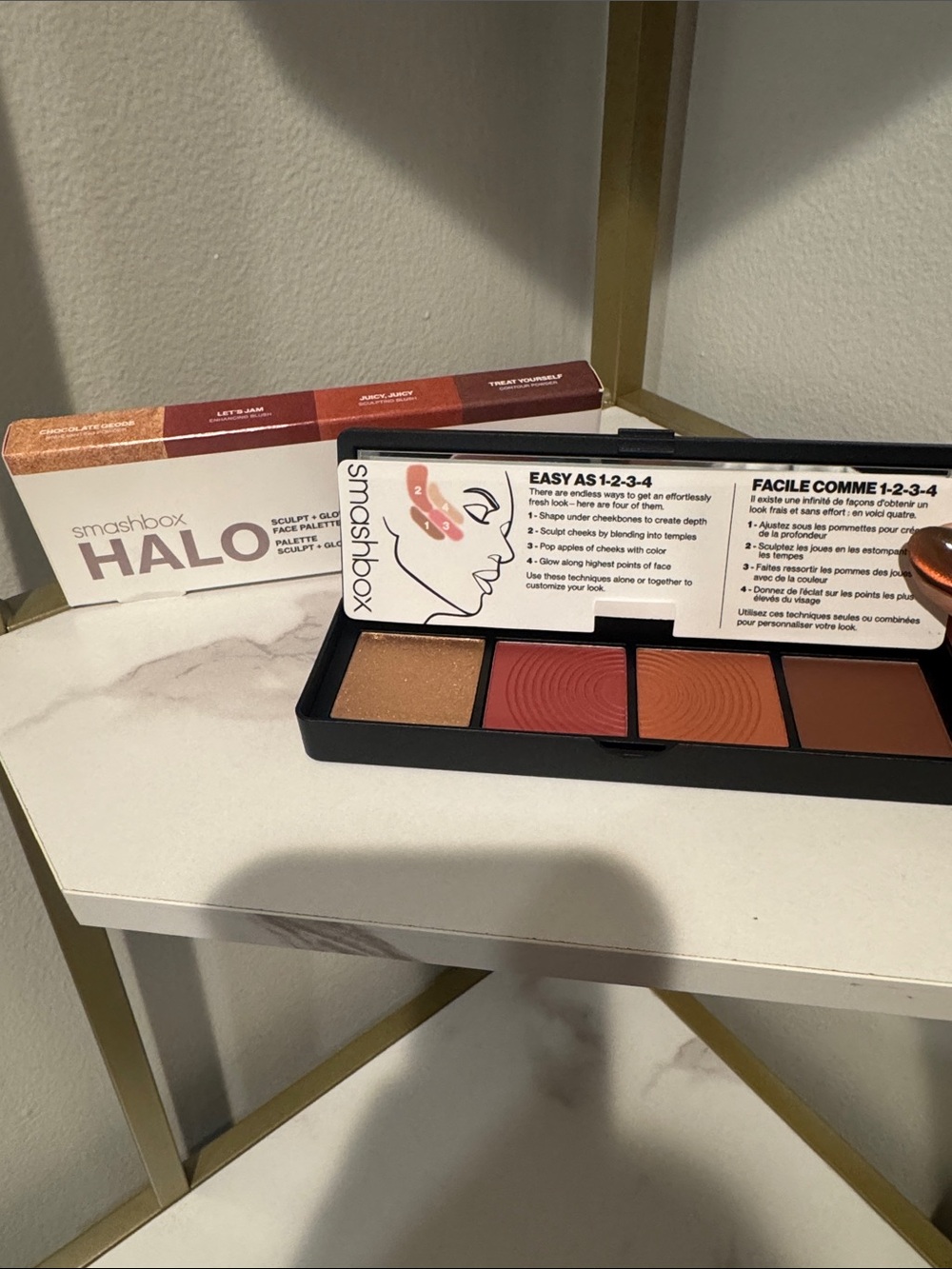 Smashbox Halo Sculpt + Glow Contour, Blush + Highlighter Palette With Vitamin E